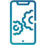 Icon: Phone with gears